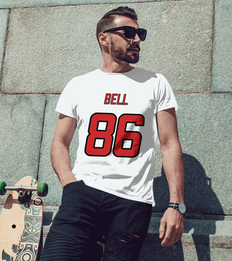 Bell 86 Red Jersey Number Sports T-Shirt