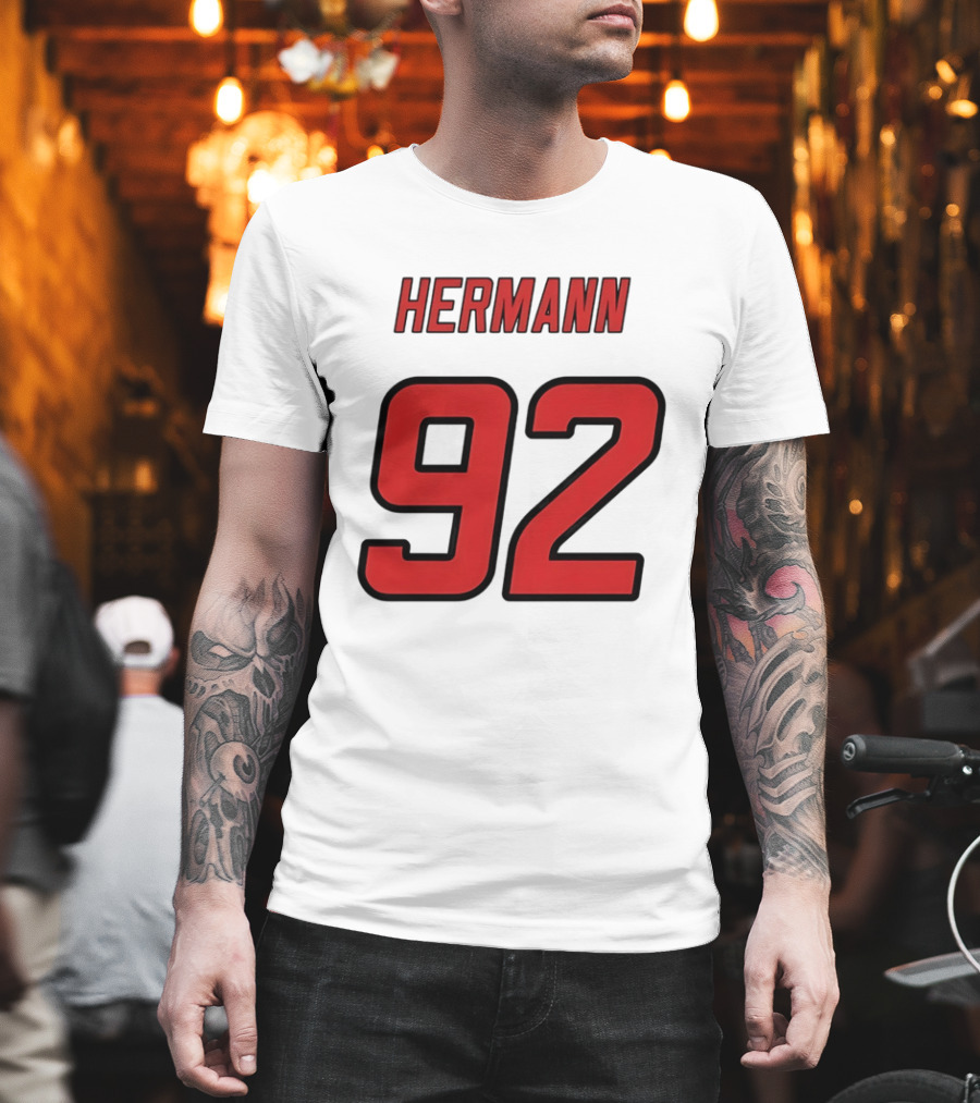 Hermann 92 Red Lettering Athletic Jersey T-Shirt
