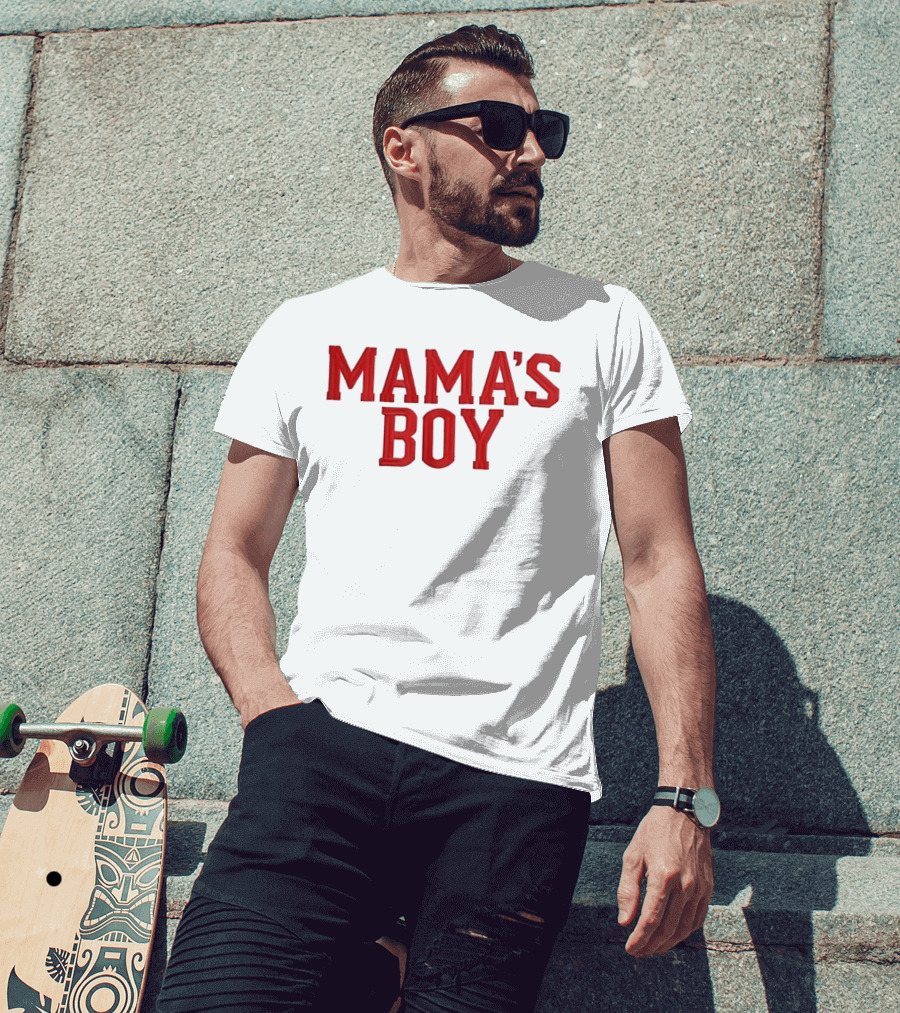 Mama's Boy Red Varsity T-Shirt
