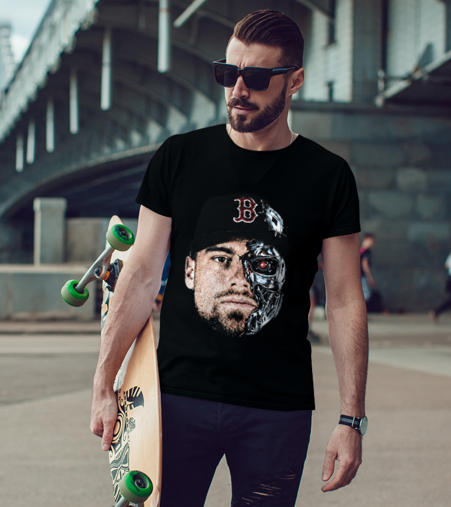 Caleb Durbin Terminator Face Boston Cap Robo Fusion T-Shirt