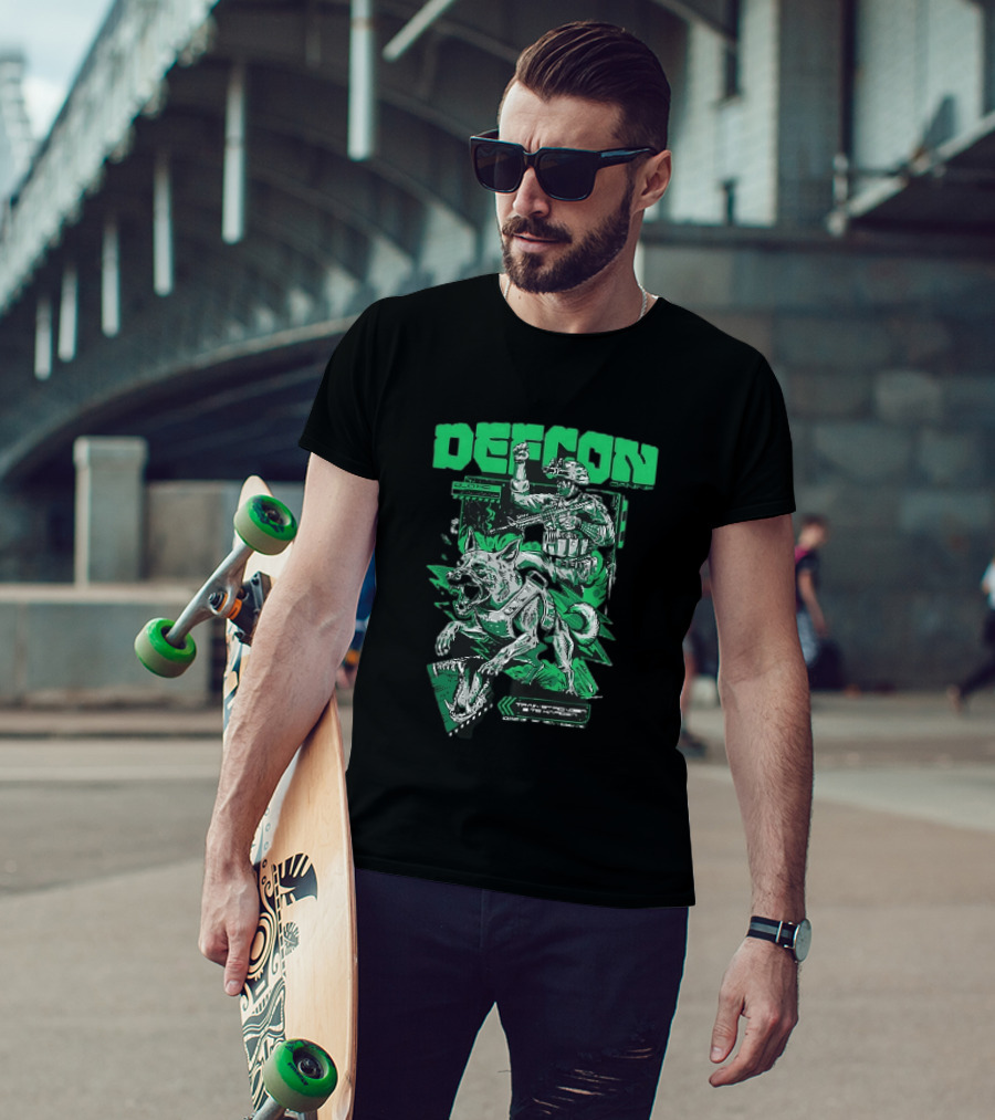 Defcon Tactical K9 Train Stronger Bite Harder Dog Soldier Night Vision T-Shirt