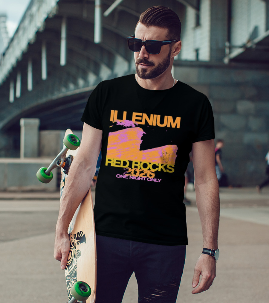 ILLENIUM Red Rocks 2026 One Night Only Event August 19 T-Shirt
