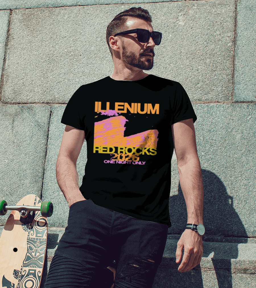 ILLENIUM Red Rocks 2026 One Night Only Event August 19 T-Shirt