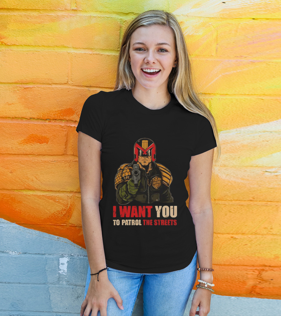 Judge Dredd I Want You To Patrol The Streets Vintage Comic T-Shirt