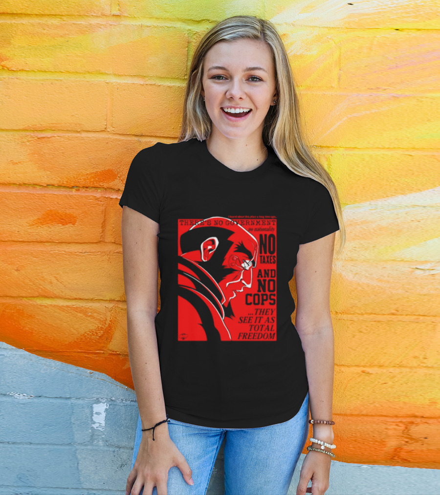 No Government No Taxes And No Cops Red T-Shirt