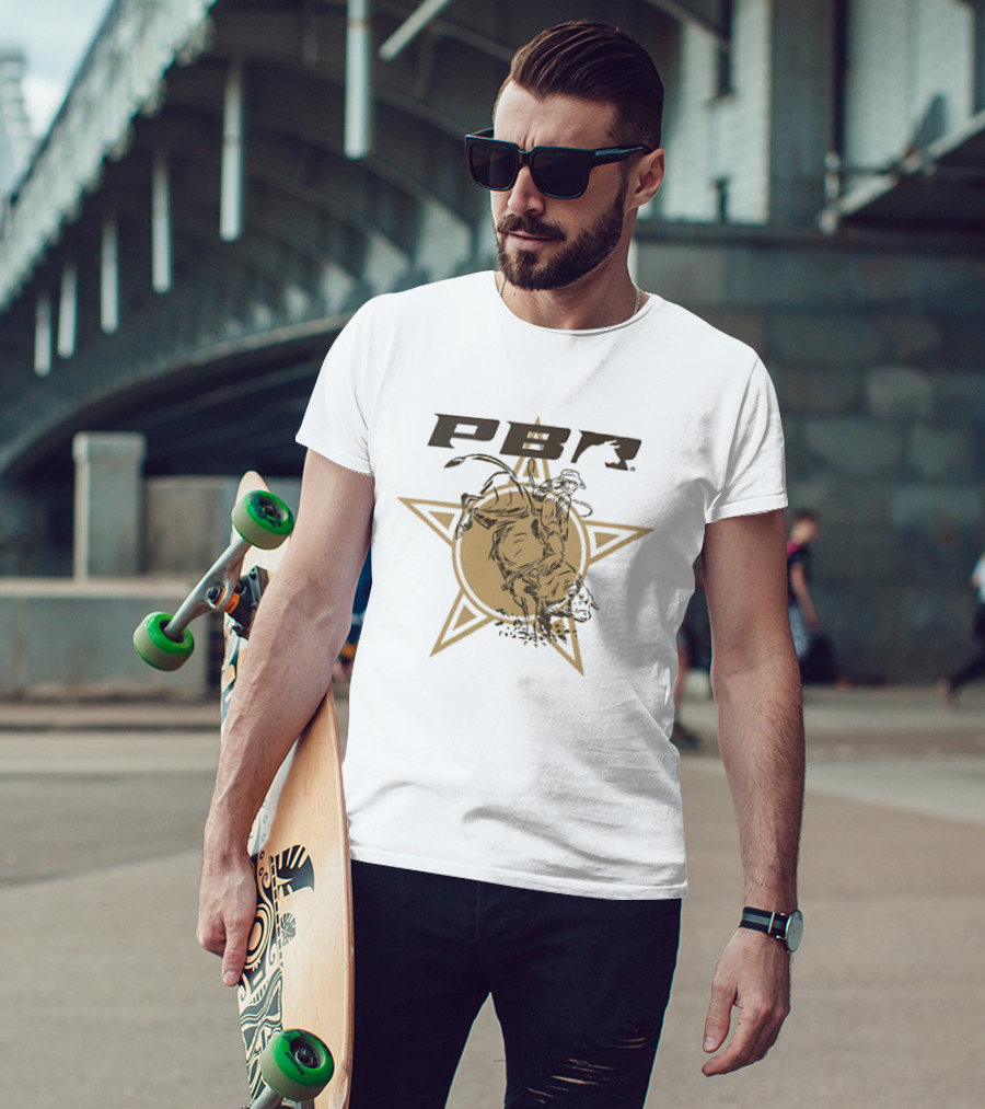 PBR Bull Riding Star Stylized Bull Rider T-Shirt