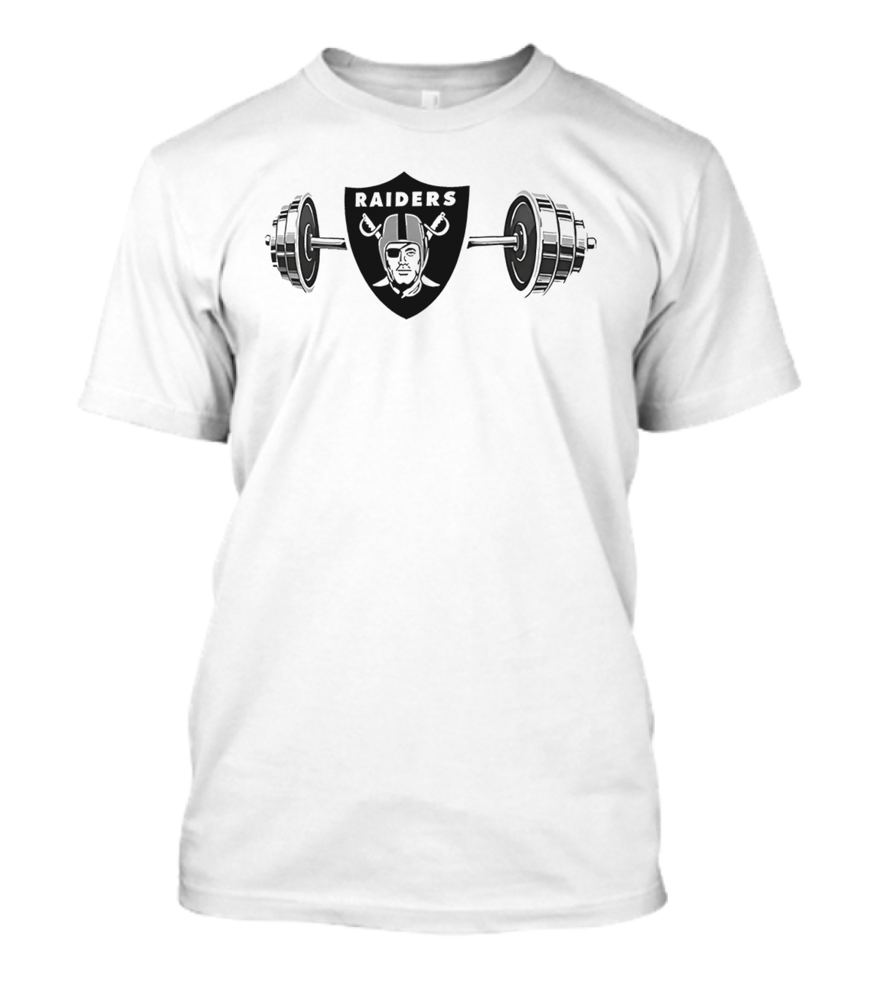 Las Vegas Raiders 2026 Barbell Fitness Fan Gear T-Shirt