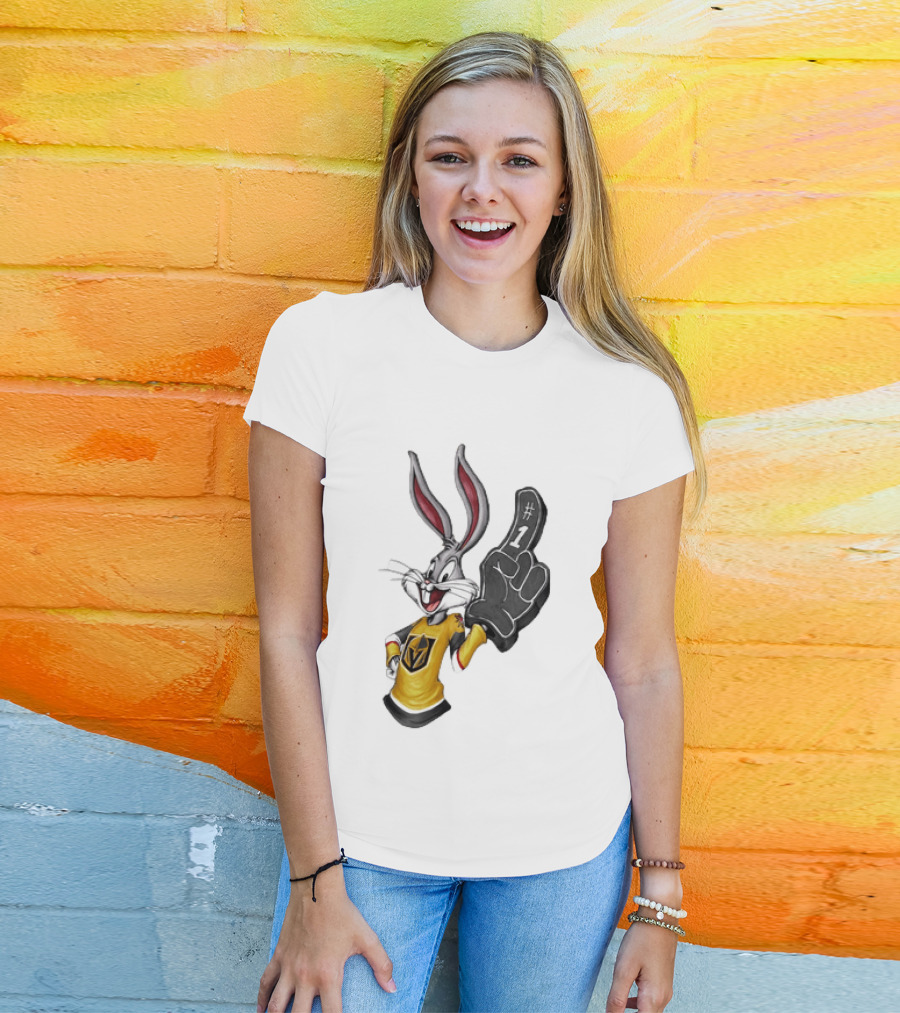 Bugs Bunny #1 Fan Vegas Golden Knights Hockey T-Shirt