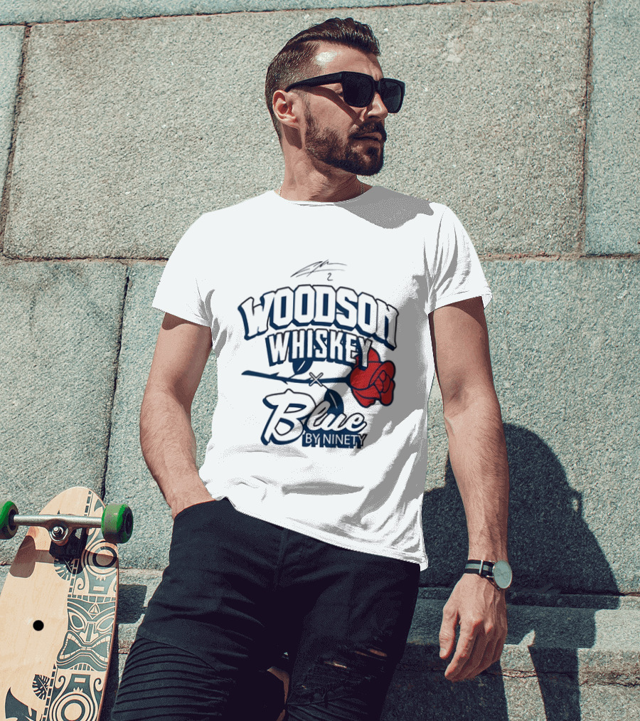 Woodson Whiskey Blue By Ninety Red Rose Collaboration T-Shirt