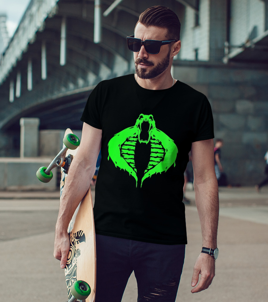 GI Joe Cobra Neon Green Distressed Snake T-Shirt