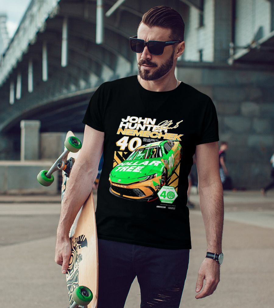 John Hunter Nemechek Dollar Tree 40 Anniversary Camry NASCAR Racing T-Shirt