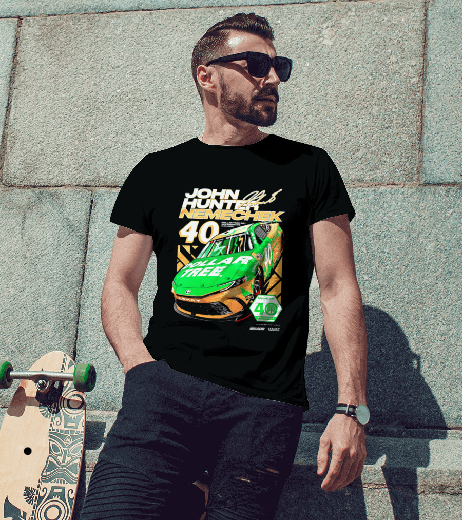 John Hunter Nemechek Dollar Tree 40 Anniversary Camry NASCAR Racing T-Shirt