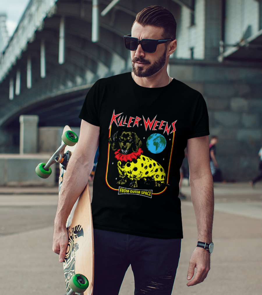 Killer Weens Dachshund Clown From Outer Space Earth T-Shirt