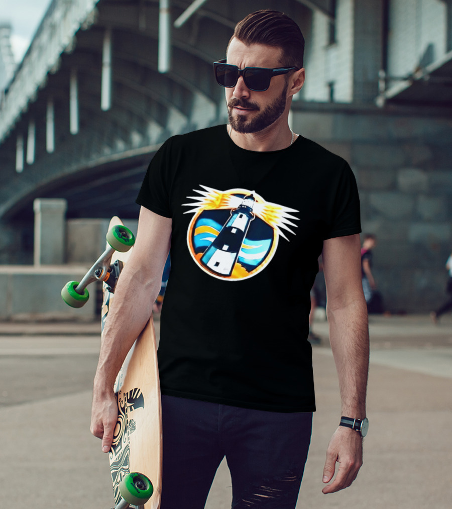 New York Islanders Navy Lighthouse буккаịt Sports Realistic Team Concept T-Shirt
