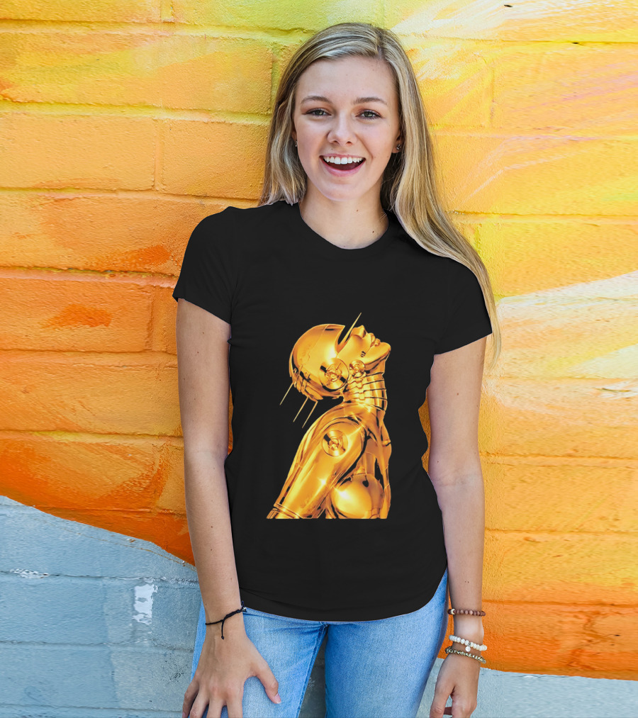 The Weeknd Echoes Of Silence Golden Futuristic Robot T-Shirt