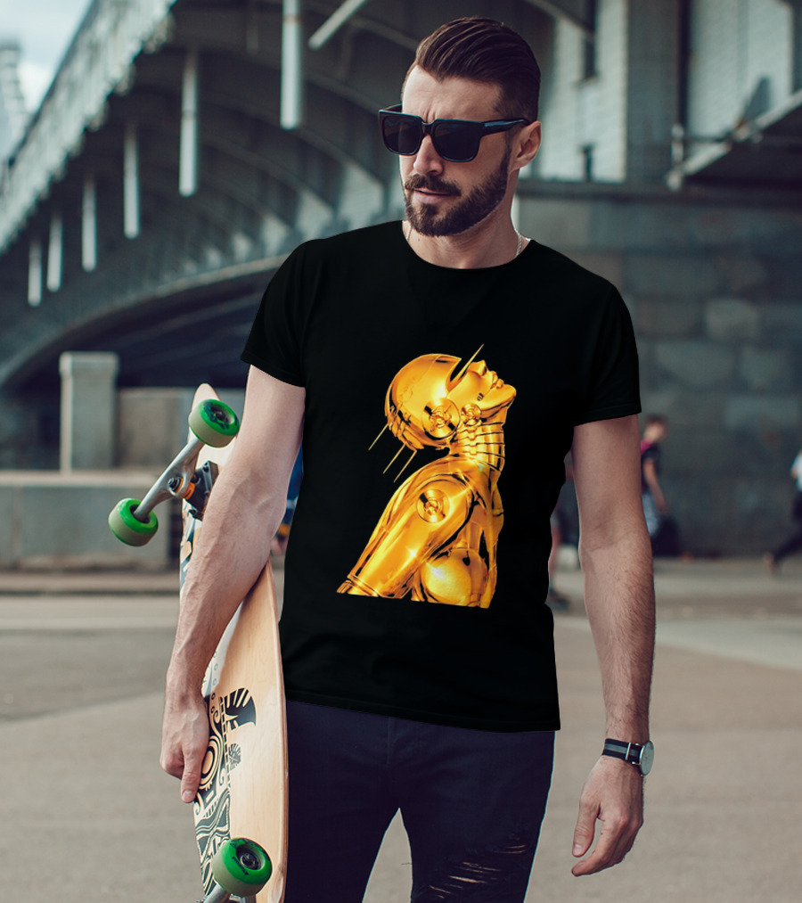 The Weeknd Echoes Of Silence Golden Futuristic Robot T-Shirt