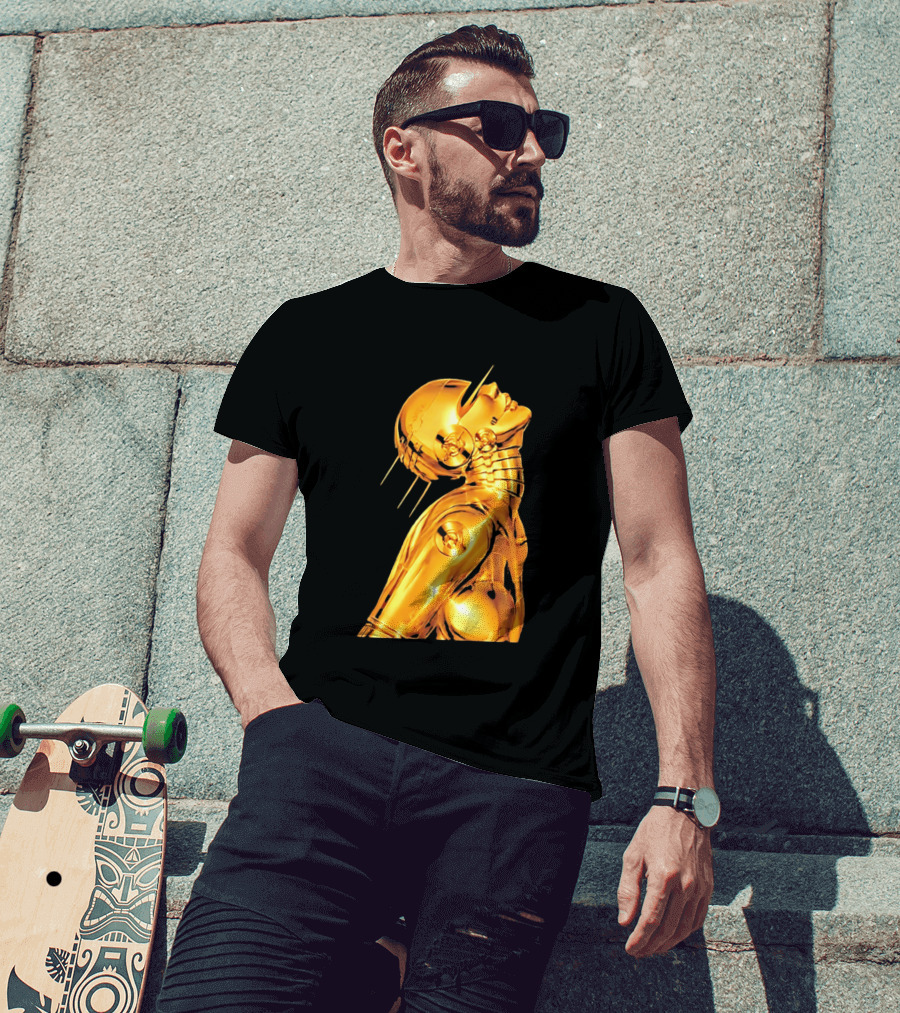 The Weeknd Echoes Of Silence Golden Futuristic Robot T-Shirt