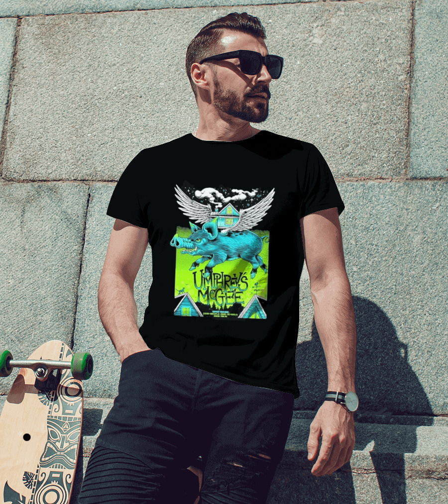 Umphrey's McGee Winged Pig Summer Tour 2026 Iowa City Des Moines Yuba T-Shirt