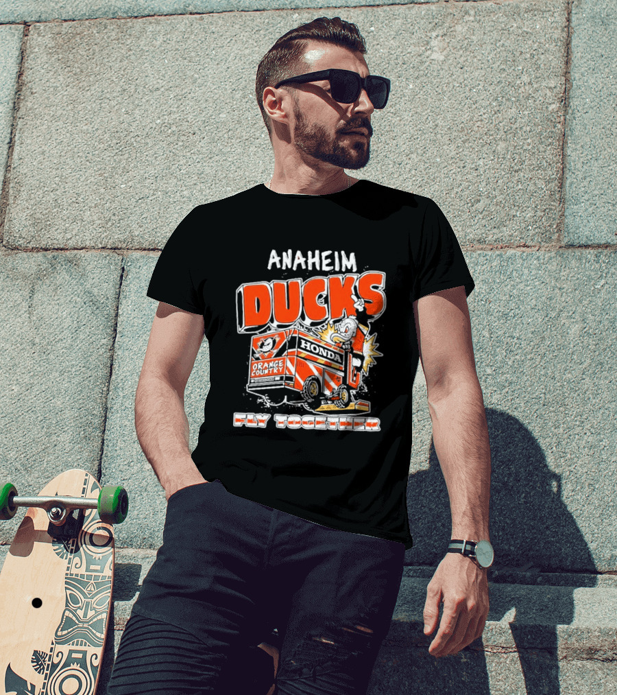 Anaheim Ducks Orange County Honda Fly Together T-Shirt