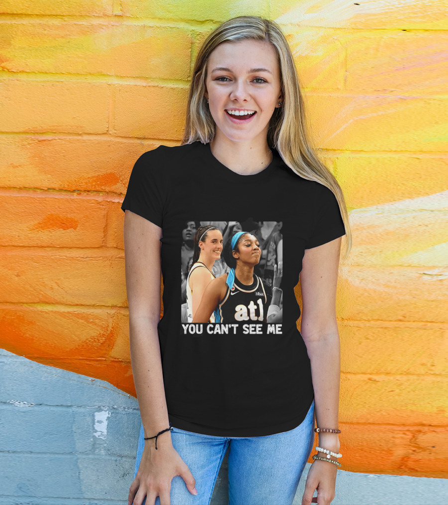 You Can't See Me Caitlin Clark Angel Reese ATL Basketball T-Shirt