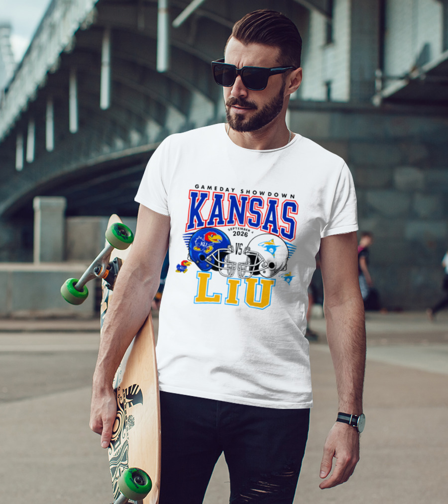 Kansas Vs LIU Gameday Showdown September 2026 T-Shirt