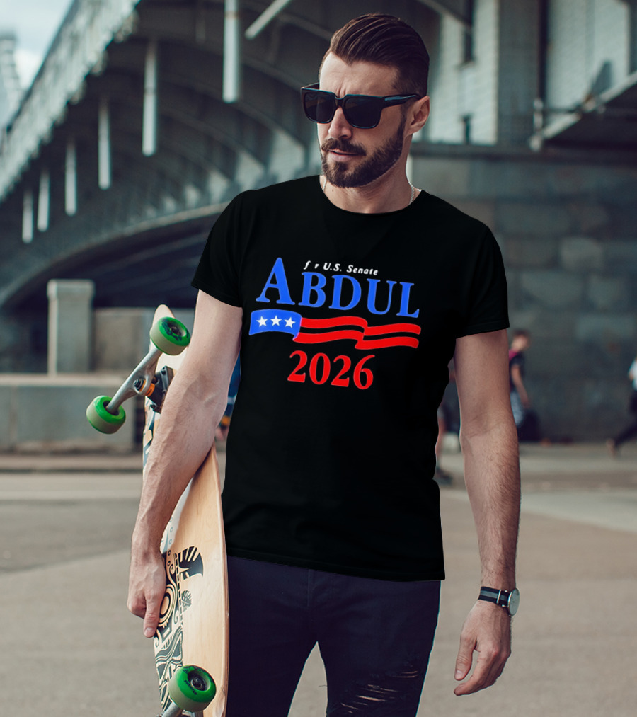 ABDUL 2026 US Senate Campaign Vintage Patriotic Stars And Stripes T-Shirt