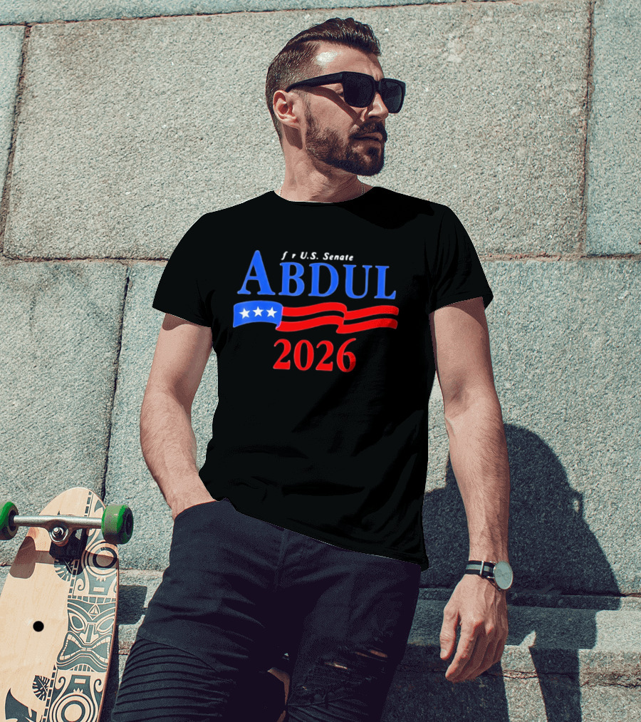 ABDUL 2026 US Senate Campaign Vintage Patriotic Stars And Stripes T-Shirt