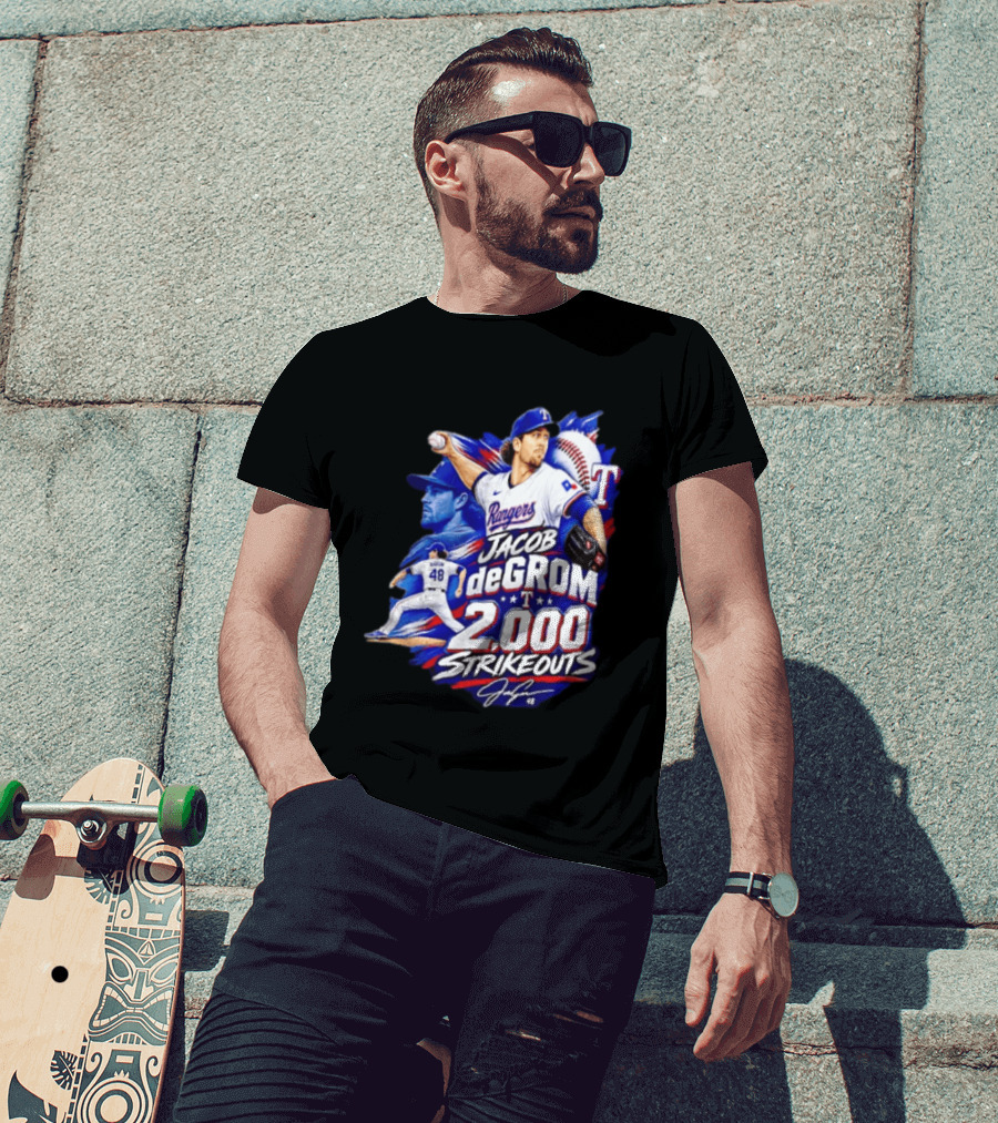 Jacob DeGrom 2 000 Career Strikeouts History Made T-Shirt
