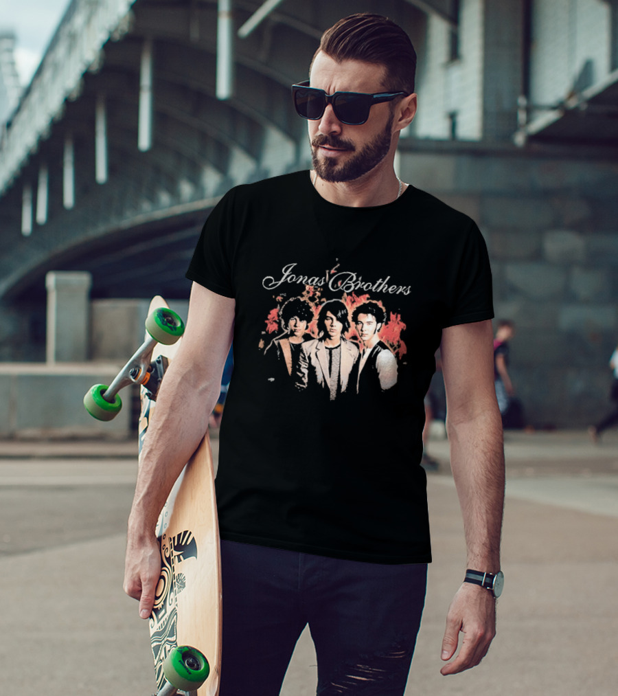 Jonas Brothers Burning Up All Over Again Tour 2026 Throwback Photo T-Shirt