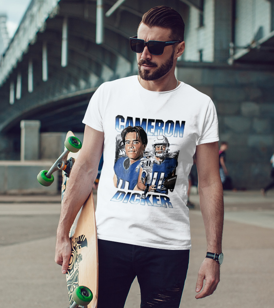 Cameron Dicker Football Palm Trees Player Portraits Kicking Bootleg T-Shirt