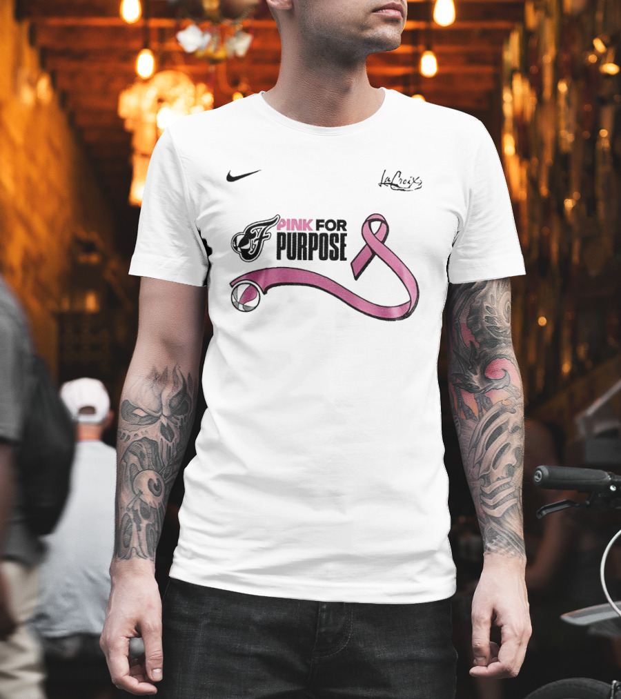 Nike LaCroix Indiana Fever Pink Ribbon Pink For Purpose T-Shirt
