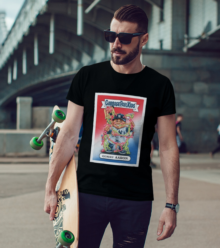 Garbage Pail Kids New York Yankees Gummy Aaron MLB Collaboration T-Shirt
