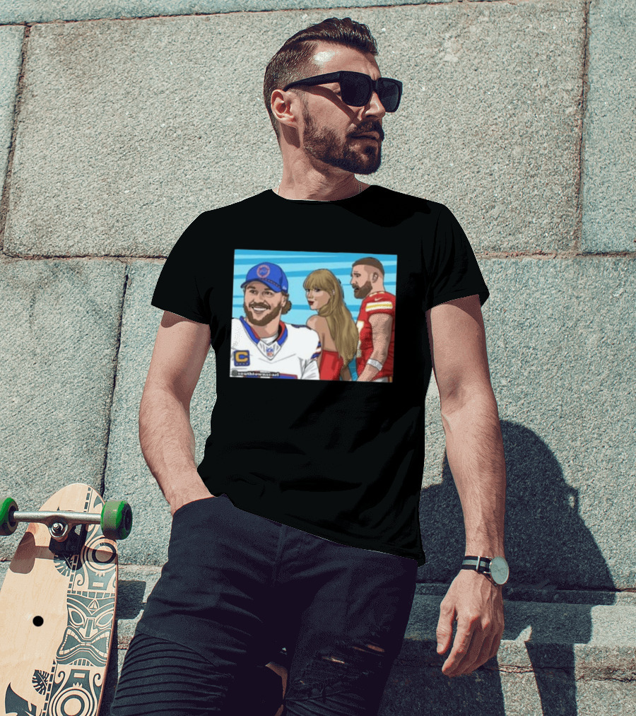 Josh Allen And Taylor With Kelce Stu McCallister सेटअप T-Shirt