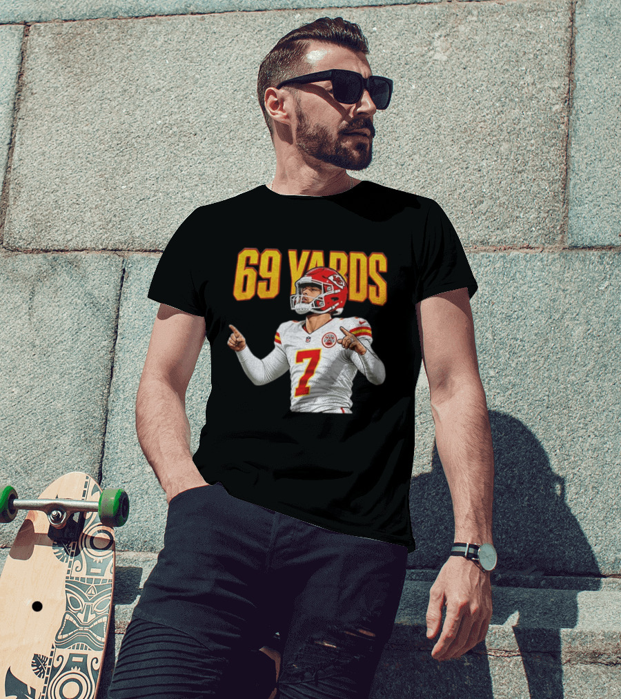 69 Yards Harrison Butker Kansas City Football Player T-Shirt
