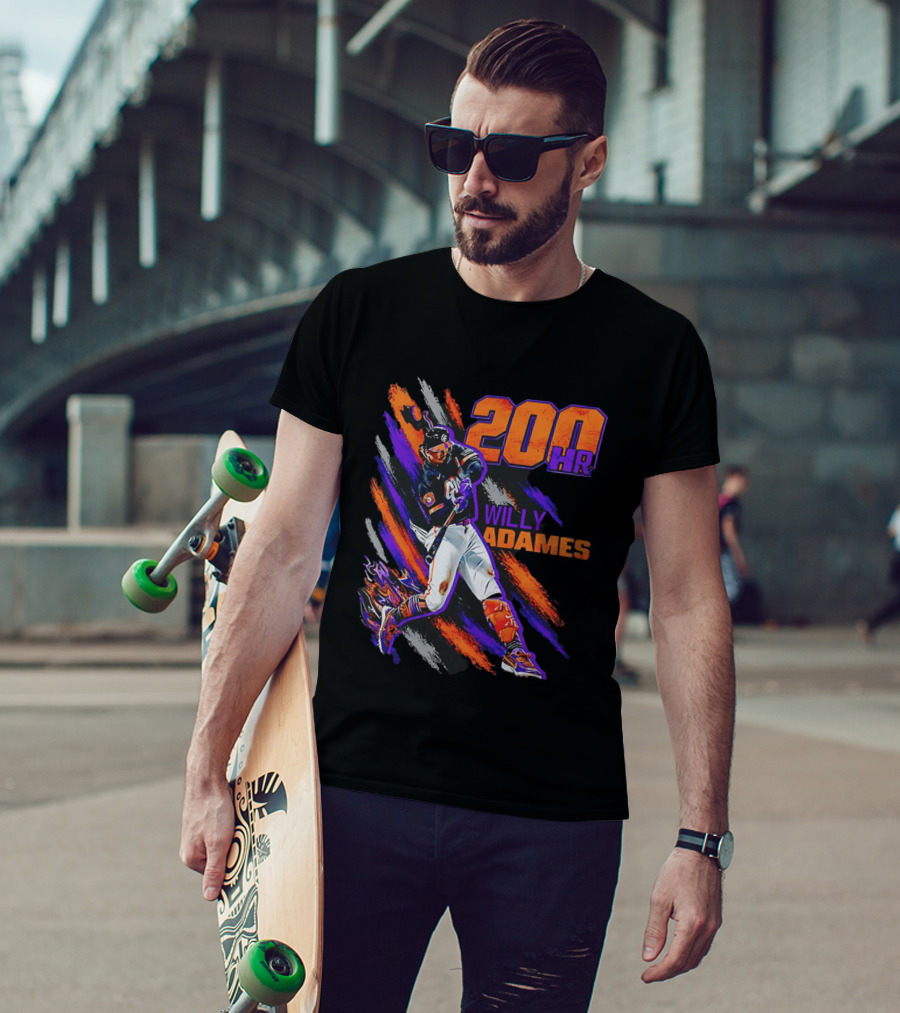 200 HR Willy Adames San Francisco Giants Baseball T-Shirt