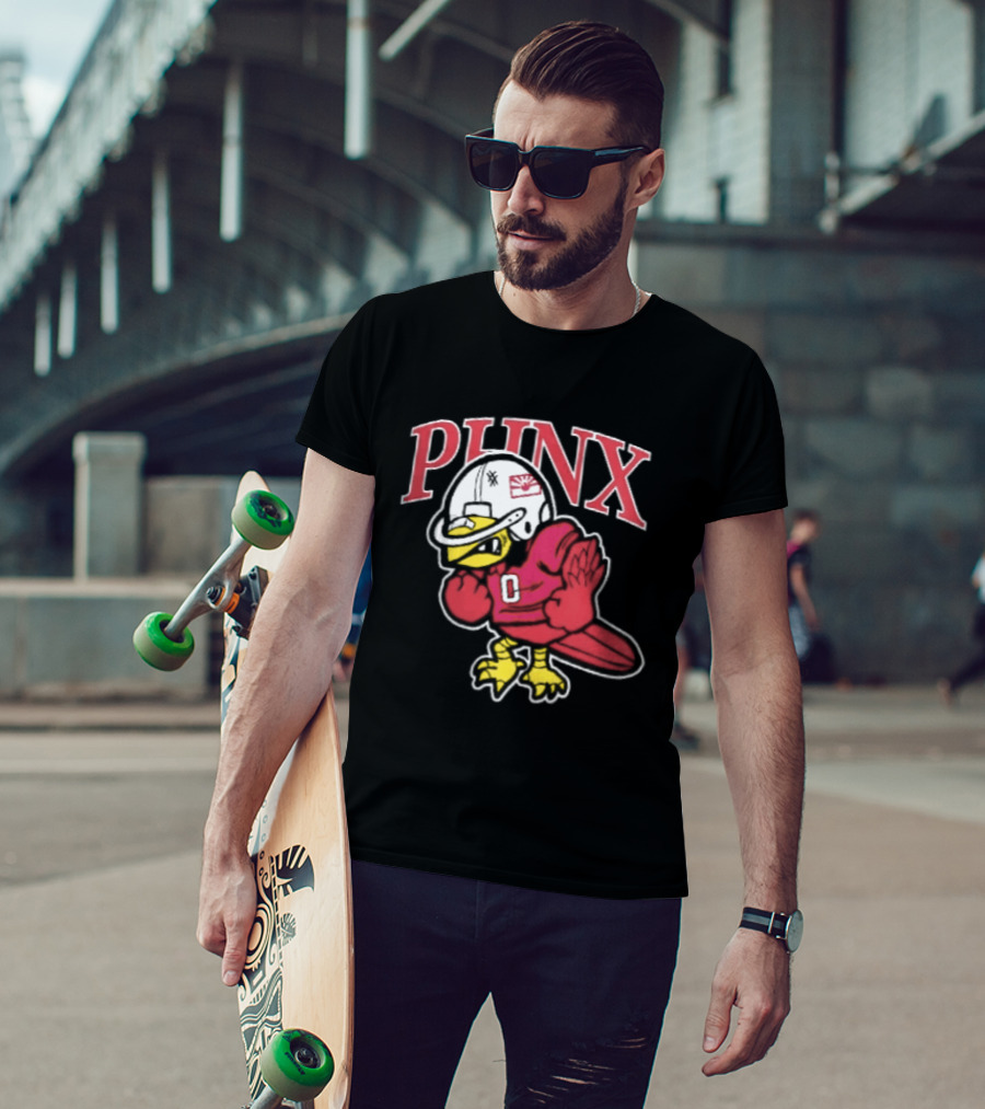 PHNX Cartoon Bird Football Helmet Jersey Arizona Cardinals T-Shirt
