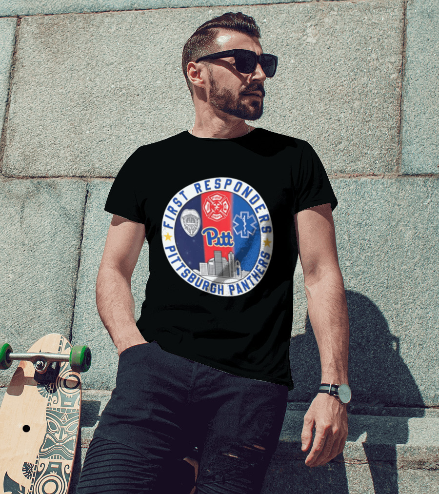 First Responders Tribute Pittsburgh Panthers Pitt Fire Police EMS Heroes T-Shirt