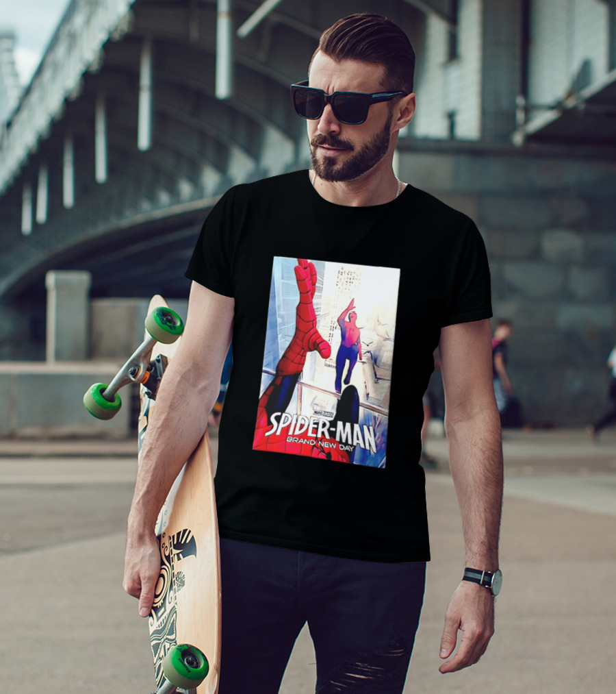 Marvel Spider Man Brand New Day High Five Scene T-Shirt
