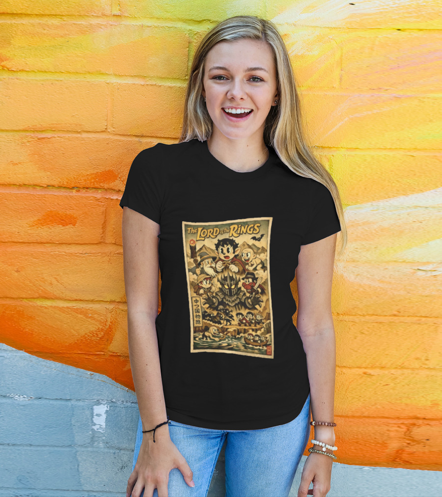 The Lord Of The Rings Middle Earth Tale Cartoon Adventure T-Shirt
