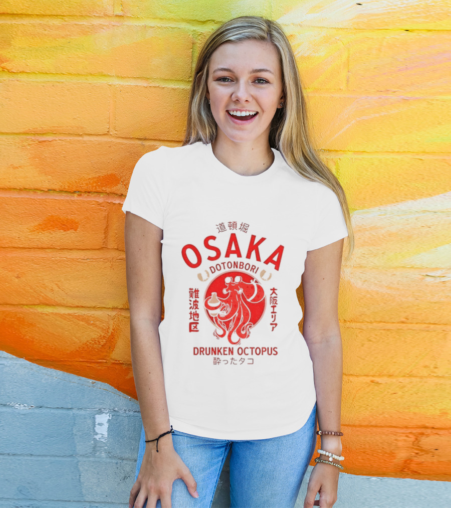 Dotonbori Osaka Drunken Octopus Seafood Culture Japan T-Shirt