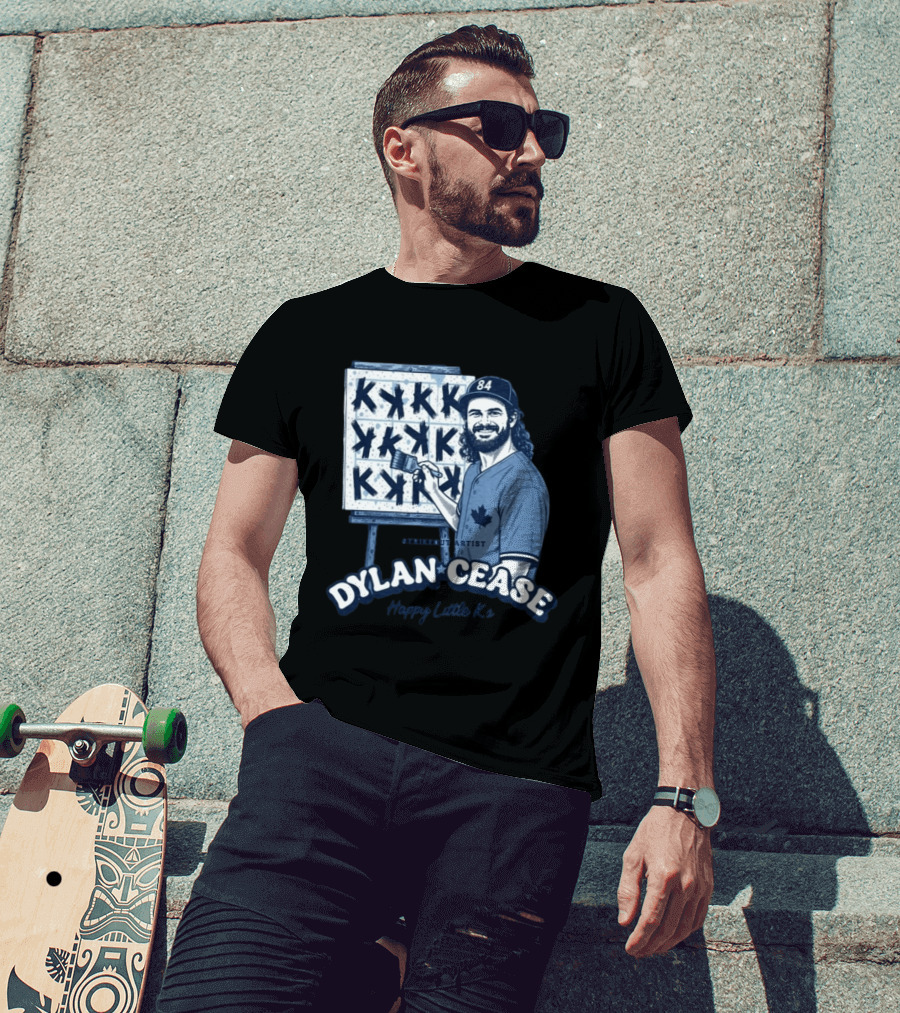 Dylan Cease Blue Jays Strikeout Artist Happy Little K's 84 Cap Maple Leaf T-Shirt
