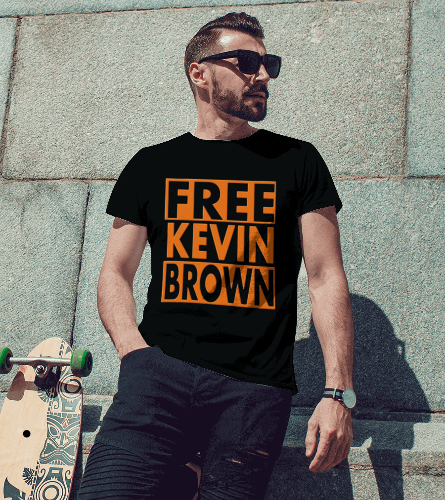 Free Kevin Brown Bold Orange T-Shirt