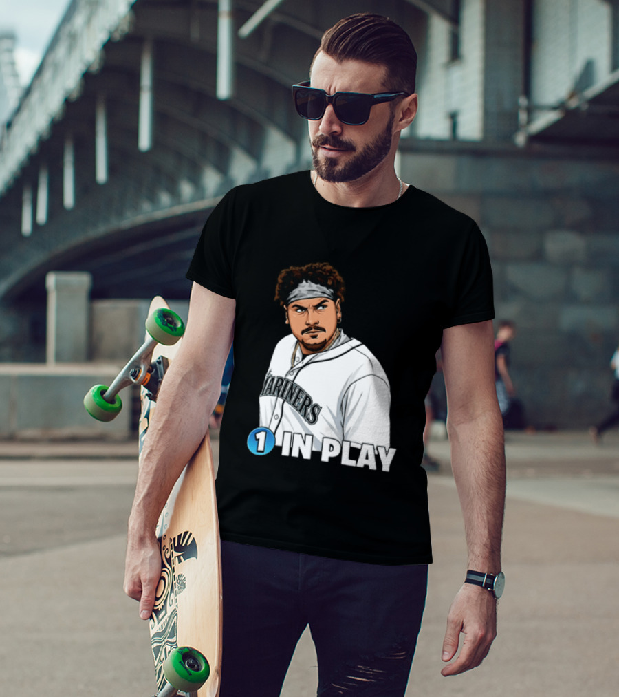 Josh Naylor Mariners 1 In Play Seattle MLB 2026 T-Shirt