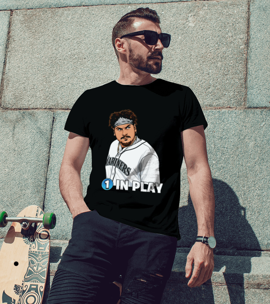 Josh Naylor Mariners 1 In Play Seattle MLB 2026 T-Shirt