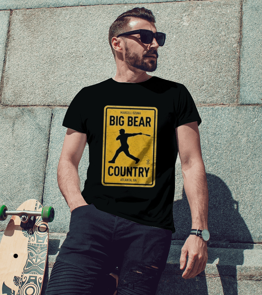 Marcell Ozuna Big Bear Country Atlanta GA Retro Baseball T-Shirt