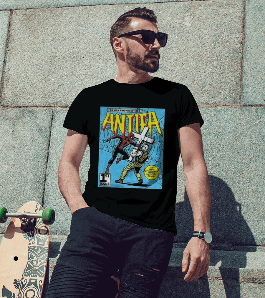 Friendly Neighbourhood Antifa Spider Man Punch 1st Issue T-Shirt