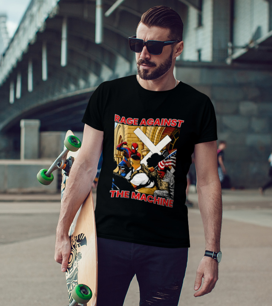 Rage Against The Machine Spider Man Fight Scene T-Shirt