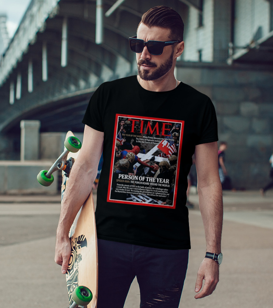 TIME Spider Man Person Of The Year Punch Heard Round The World Cover T-Shirt