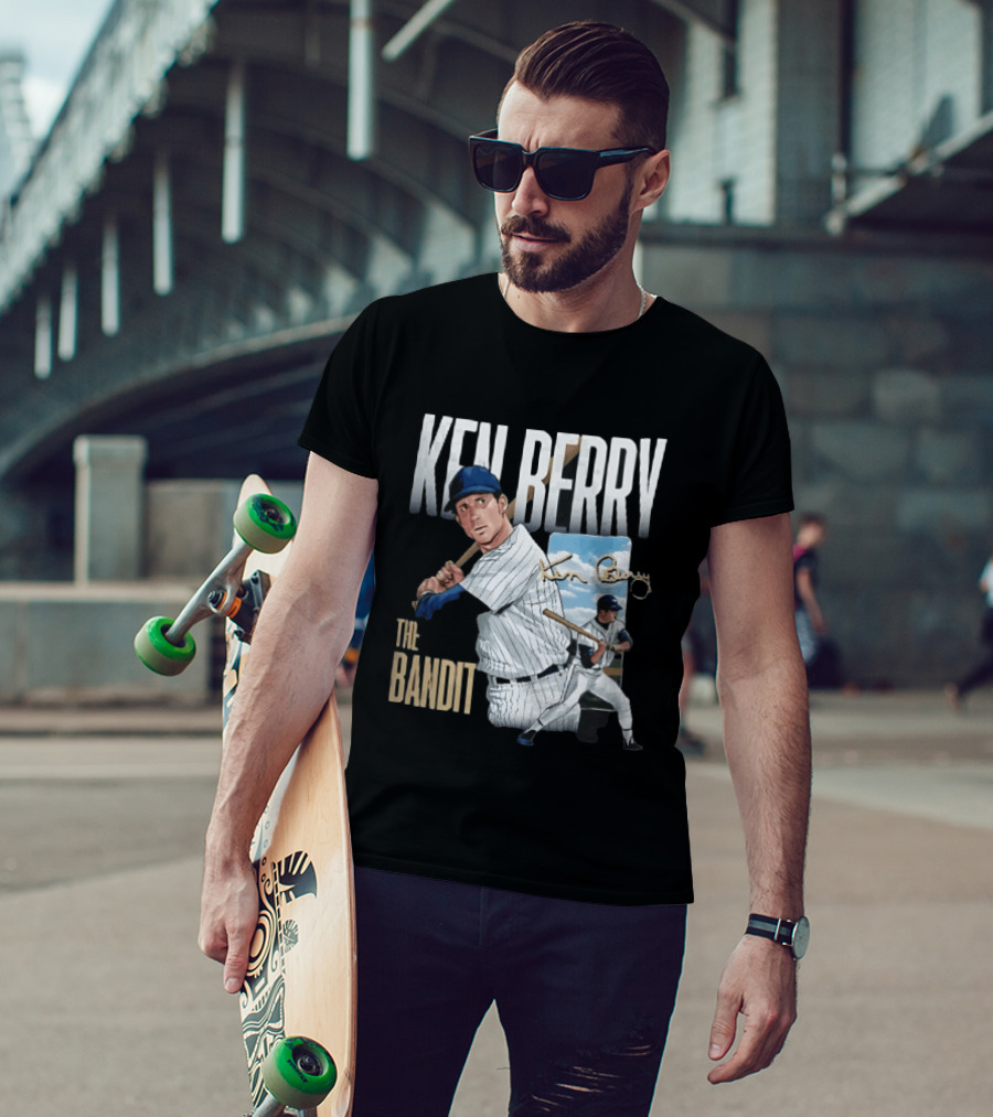 Ken Berry The Bandit Batting Stance With Signature Panel T-Shirt
