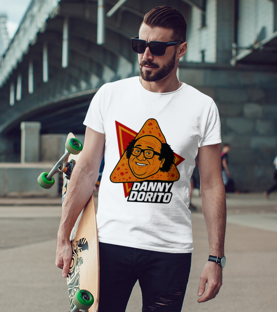 Danny Dorito Crunchy Snack Pun With Iconic Triangular Chip T-Shirt